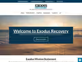 Exodus Recovery website homepage